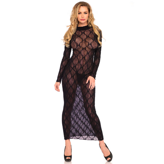 Leg Avenue Long Sleeved Long Dress - Tease & Please