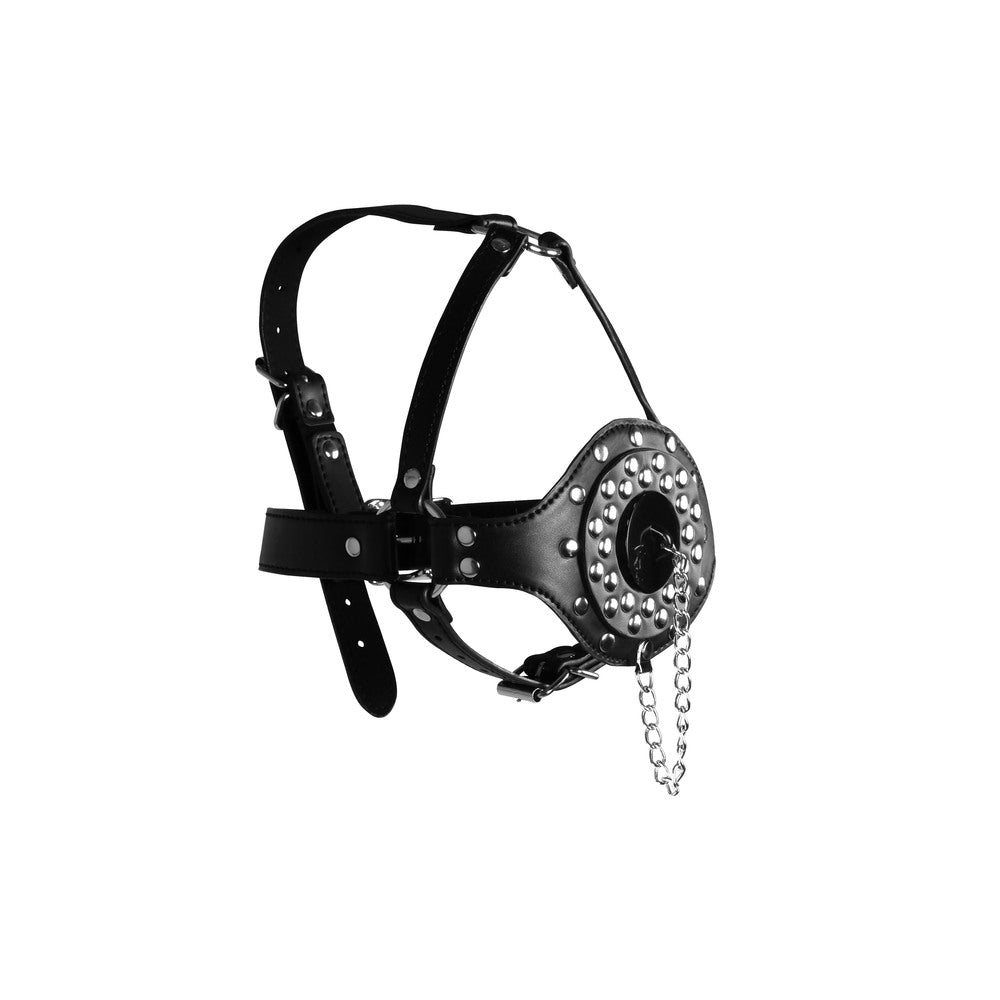 Open Mouth Gag Head Harness with Plug Stopper - Tease & Please