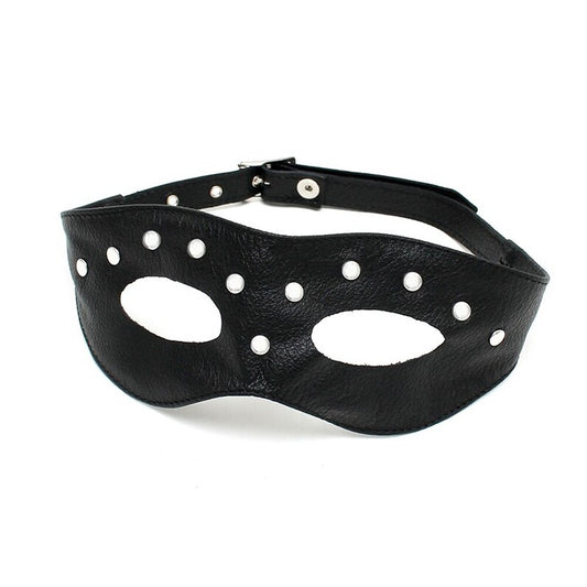 Leather Open Eye Mask With Rivets - Tease & Please