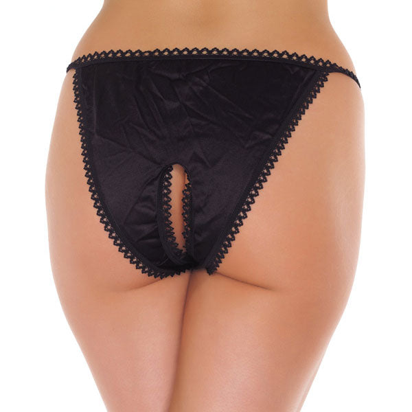 Black Crotchless Tanga - Tease & Please